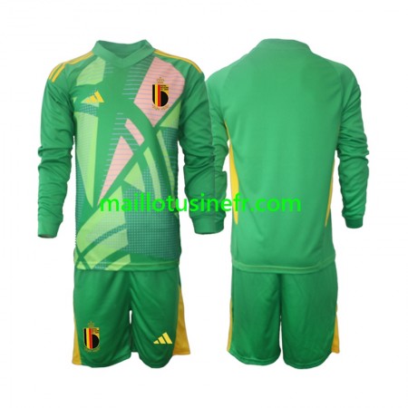 Maillot de Foot Belgique Gardien Troisième UEFA EURO 2024 Manches Longues - Enfant
